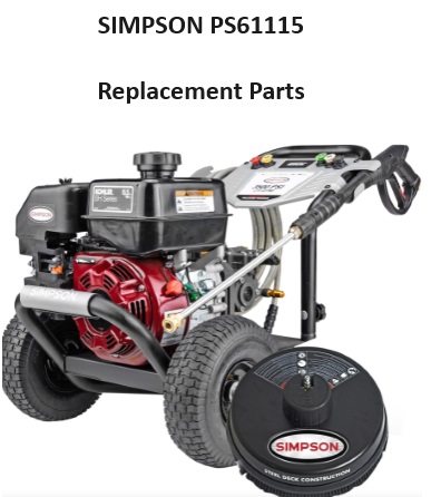 SIMPSON PS61115 POWER WASHER PARTS